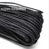 400m Gioielli artigianali che fanno collana di cotone cerato nero Cord 2 mm Ship254M