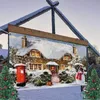 Christmas Decorations 480X210CM Christmas Garage Banner Outdoor Garden Christmas Decoration Year Party Decor Background Wallpaper Background 231027