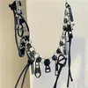 Цепи в стиле хип-хоп, супер крутое ожерелье с несколькими молниями, кожаная веревка, шитье для мужчин и женщин, индивидуальные аксессуары, ювелирные изделия, подарок