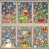 Stickers muraux 2024 Joyeux Noël Fenêtre en verre Père Noël Flocon de neige Elk Arbre Bonhomme de neige Autocollants Décorations pour la maison 231027