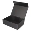 Cadeau Wrap Boîte magnétique Boîtes Emballage Carton Décoratif Souvenir Pliant Cadeaux Fermeture Couvercle Demoiselle d'honneur Proposition Noir Pliable