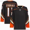 Camisas de hóquei costuradas 2023-24 11 Trevor Zegras 7 Radko Gudas 17 Alex Killorn 36 John Gibson 16 Ryan Strome 19 Troy Terry 49 Max Jones 18 Robert Hagg 14 Adam Henrique