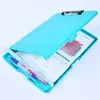 Filing Supplies A4 Plastic Storage Clipboard File Box Case Document File Folders Clipboard Writing Pad Stationery Office Supplies 231026