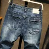 Slim Fit hommes bleu Stretch Streetwear Denim pantalon décontracté s pantalon printemps et automne jean pour homme poches de mode