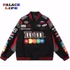 Kurtki mężczyzn hafty m list Letter Harajuku Baseball Kurtka płaszcza mężczyzn Kobiety Hip Hop Printed Pary Patch Varsity Bomber M XXL 231027