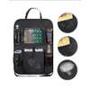 Mise à niveau 2 pièces organisateur de siège arrière de voiture sac de rangement protecteur organisateur de voiture poche de téléphone automatique multi-poches avec support de tablette à écran tactile