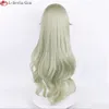 Catsuit Costumes 80 cm de long Kusanagi Nene perruque Anime projet SEKAI scène colorée Cosplay vert bouclé résistant à la chaleur cheveux femme perruques