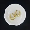 Hoop Earrings Stylish Simple Ultimate Art Deco Huggies Earring Gold Plated Big Crescent Croissant Chunky Curved Creole