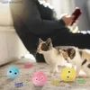 Animais de pelúcia brinquedos interativos para gatos para exercícios internos de gatinhos 3 pacotes de bolas de chilrear de pelúcia fofas batendo pato Silvervine Catnip BallsL231027