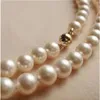 14K Solid Gold CL 8-9MM White Akoya Pearl Necklace 18 249B