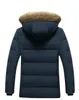 Parkas masculinas para baixo 2023 inverno quente grosso velo jaqueta moda à prova de vento e waterpoor com capuz gola de pele casaco outono outerwear 231026