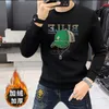 Neue Frühling Winter Herren langärmelige Samt Hoodies Sweatershirts Herren T-Shirt Hot Diamond on Hat Modemarke Herren Top Fleece Hoodie