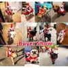 Hondenkleding Benepaw Dog Santa Claus rijden Kerstmiskostuum Funny Pet Cowboy Rider Horse Outfit Puppy Cats Dessen Party Feestkleding 231027