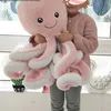 Stuffed Plush Animals 40 80cm Large Size Toy Octopus Toys PP Cotton Doll For Children Girls Home Decoration Birthday Gifts 231027