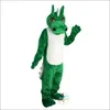 Costume de mascotte de dragon de dinosaure vert d'Halloween Personnage de thème d'anime de dessin animé Taille adulte Carnaval de Noël Fête d'anniversaire Tenue fantaisie