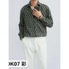 Men S Casual Shirts Autumn Stylish Graphic Blouses Long Sleeve Retro Fashion Clothing Printing Shirt