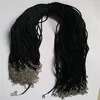 100 peças cordão de colar de seda de cetim preto 2 0mm 18 '' 20 '' 22 '' 24 '' com 2 '' Extensi258A