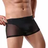 Unterhosen Sexy Männer Boxershorts Mesh Seide Patchwork Sissy Gay Höschen Dessous Nachtwäsche Nahtlose Slip Unterwäsche Boxershorts Slips 2XL