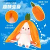 Fyllda plyschdjur 25 cm söt transform Strawberry Rabbit Doll Plush Toy Morot Rabbit Small Fruit Doll Bunny Stuffed Animal Patung Dolls Toys Giftl231027