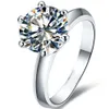 choucong Solitaire 2ct diamant cz 925 en argent Sterling femmes bague de fiançailles de mariage Sz 4-10 Gift252G