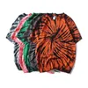 Rainbowtouches Tie Dye T-Shirt hommes 100% coton Tie Dye t-shirts en vrac courant de marée Harajuku Cyber Celebrity T-Shirt unisexe W2202298a