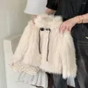 Jackets Baby Girl Winter Thickened Faux Fur Coat 2023 Girls' Korean Style Western Fashion Furry Warm Fashionable Clothing