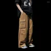 Men's Pants American Retro Functional Overalls Spring And Autumn High Street Ins Trendy Straight Tube Loose Casual