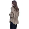 Trenchs de femmes manteaux 2023 printemps automne vêtements d'extérieur cordon taille manteau décontracté pardessus mince hauts vêtements femme costume coupe-vent femmes