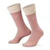 chaussettes pour hommes Bas de sport pour femmes Chaussettes de luxe Double couche Couleur Couture Pur coton Pour Hommes Femmes Chaussettes Taille 19 Sélection de couleurs