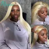 Synthetic Wigs Real 13x4 613 HD Lace Frontal Wig 13x6 Transparent Blonde Front Human Hair Brazilian Bone Straight 231027