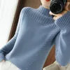 Women's Sweaters 2023 Autumn And Winter Pure Wool Sweater Half Turtleneck Thickened Pullover All-match Bottoming Shirt