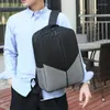 Backpack Men's Laptop Bag USB Charging Short Business Trip Office Storage Student Oxford Cloth Solid Color School Three-piece Set