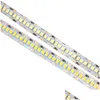 LED-remsor DC12V remsa utan vattentät 5M/Lot Fiexible SMD 2835 240LED/M VARMT VIT/VIT/1200LEDS/ROLL TAPE extra Bright Drop Delivery DHW3L