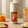 Juicers 340ml 홈 무선 미니 휴대용 블렌더 컵 작은 다기능 전기 믹서 기계 10 나이프 크러셔 부엌