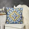 Pillow Portuguese Tiles Throw Christmas Pillowcase Decorative S For Luxury Sofa Cover Set