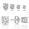 316l Stainless Steel Hypoallergenic Cubic Zirconia Ear Rings Cz Round Moissanite Diamond Stud