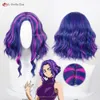 Catsuit Costumes Anime My Hero Academia Sezon 6 Lady Nagant Cosplay Wig Purple Rose Heat odporny na syntetyczne włosy Kobiety Rola roli peruki
