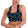 Yoga Outfit Gold Dot Imprimer Sport Soutien-gorge Polka Dots U Cou Entraînement Push Up Raceback Crop Bras Formation Haut Respirant Pour Les Femmes