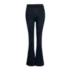 Kadınlar kot çok renkli düzenli vintage elastik yüksek bel pantolonu ince fit çok yönlü 9/8 uzama