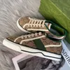 Tennis Canvas 1977 Casual schoenen Luxurys Designers Damesschoen Italië groen en rode webstreep rubber zool stretch katoen lage top heren sneakers plat schoenen borduurwerk