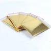 Cadeau cadeau 40pcs or métallique bulle mailers feuille sacs rembourrés aluminisé enveloppes d'emballage postal