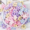 30PCS 18mm Mix Light Colors Resin Components Five-Petal Flowers Flatback Cabochon Embellishment Accessories DIY Craft Scrapbooking274w