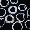 Bangła 10pcs/działka modna kryształowe kryształowe bransoletki cyrkonowe dla kobiet Sliver Sliver Blisly Bridal Wedding Biżuter