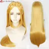 Catsuit Costumes 80cm Golden Yellow Braids Twilight Princess Anime Cosplay Wig Heat Resistant Women Wigs