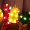 Autres fournitures de fête d'événement Lettre mignonne Flamingo LED Veilleuse pour bébé à côté de jouet Ananas Cactus Lampe murale Marquee Sign LED Home Decor de Noël 231027