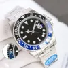 Clean GMT M126710BLNR -0002 AAAAA 5A Jakość 1: 1 Superclone Watches 40 mm Men Sapphire Glass z zielonym pudełkiem automatycznym mechanicznym 2836 Ruch Jason007 Watch