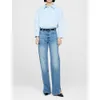 ANINE Women Designer Dżinsowe dżinsy Bing Bings Control Button Podzielone niebieskie proste dżinsowe spodnie Bing