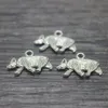 50 stks veel 21x15mm Beer bedels hangers in antiek zilver toon voor sieraden diy maken pj36243M