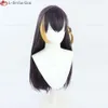 Catsuit Costumes Nowe ubrania Obraz Cosplay VTUBER Nijisanji Obsydia Petra Gurin 75 cm długie odporne na ciepło peruki włosy + czapka peruka