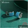 Hoop & Huggie Turquoise Elegant Earring Sier Luxury Charm Hoop Earrings For Women Wedding Jewelry Drop Delivery Jewelry Earri Dhgarden Otpjj